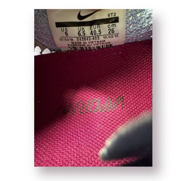 Nike Air Vapormax Flyknit 2 Blue Sneakers Women's Size 9 Athletic Shoes‎ Running - Picture 8 of 12